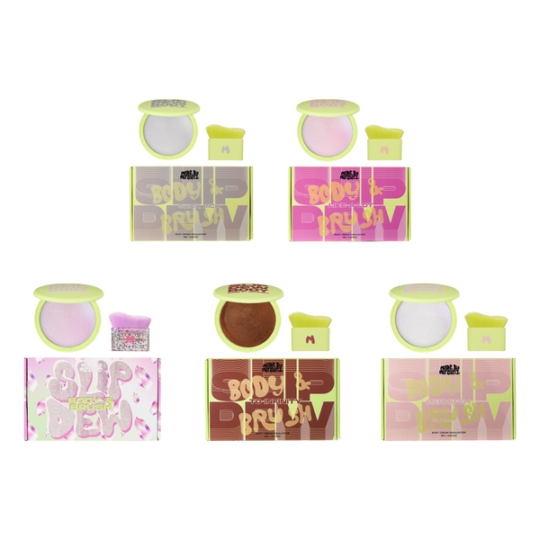 Slip Dew Body Cream Highlighter With Free Body Brush
