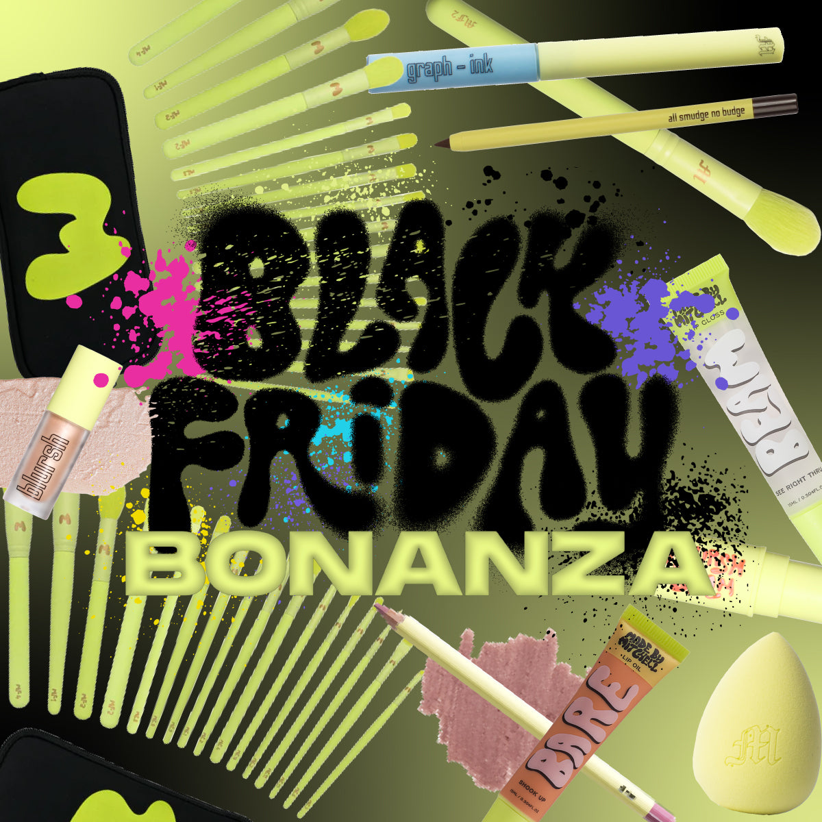 Black Friday Bundle Bonanza: Green 16 Piece Brush Set +3 Piece Mini Mystery
