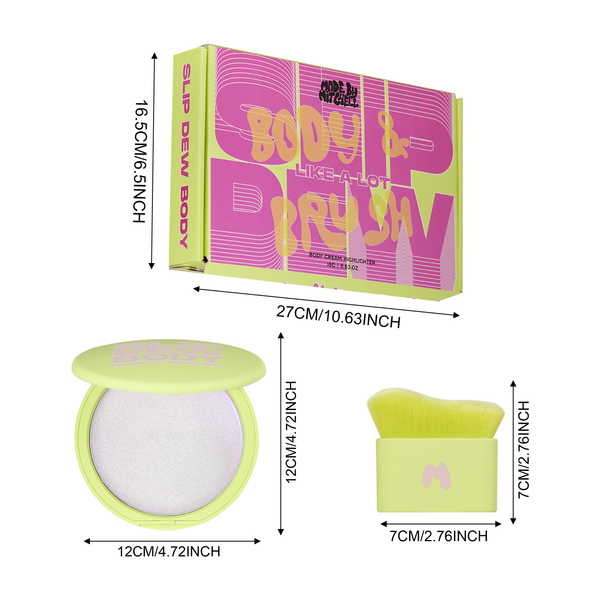 Slip Dew Body Cream Highlighter With Free Body Brush