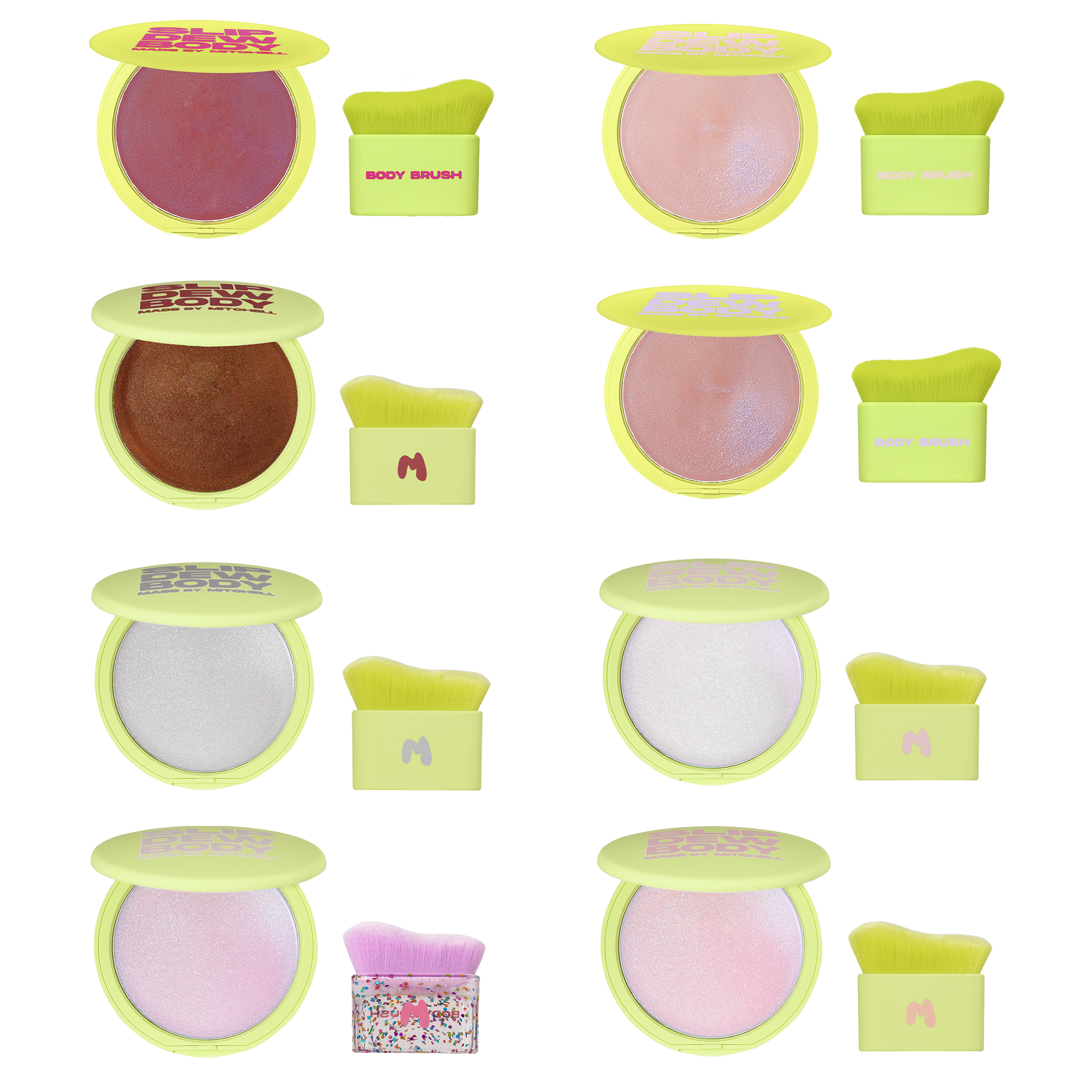 Slip Dew Body Cream Highlighter mit kostenlosem Body Brush