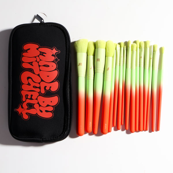 Set di pennelli da trucco 16 pezzi Ombre e astuccio per pennelli
